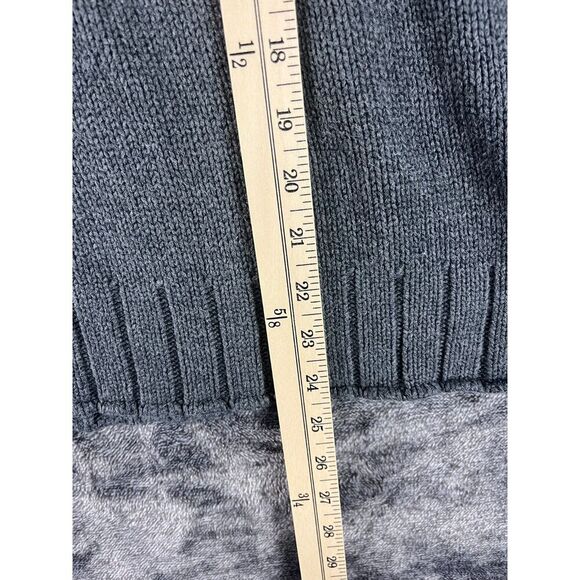 Polo Jeans Company Knitted 1/4 Zip Sweater Logo Gray Men's L Mock Neck - Picture 6 of 10